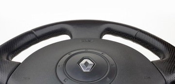 Renault Megane Scenic 2 II, кожаный руль, кожаная подушка безопасности
