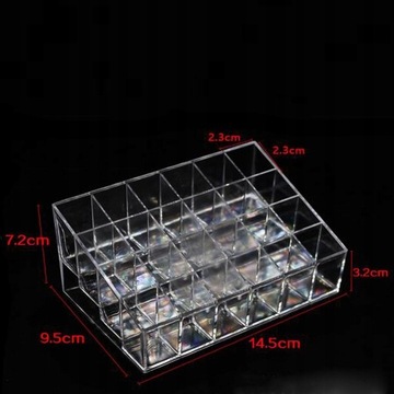 2 шт., 24 отделения, держатель для губной помады и подводки для глаз.