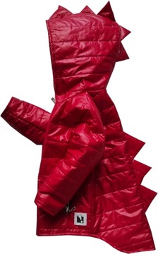 Kurtka parka przejściowa dino smok czerwona 140