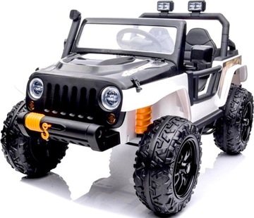 ВНЕДОРОЖНЫЙ ДЖИП С АККУМУЛЯТОРОМ 12В 4x 45ВТ БЕЛЫЙ ПУЛЬТ ДУ