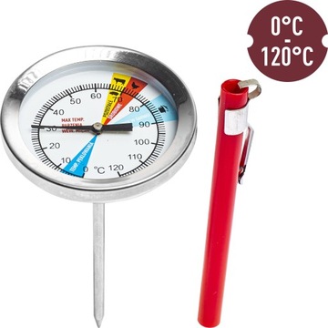 Termometr do szynkowaru 0,8 kg - tarcza, 0-120°C