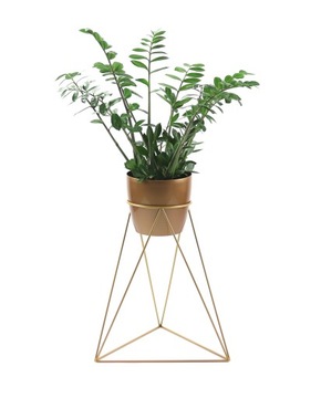 Kwietnik Metalowy Stojak Donica 60cm złoty LOFT
