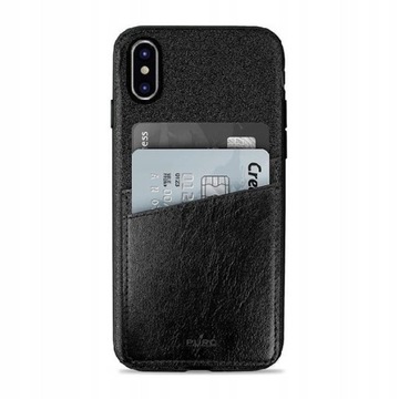 Plecki Puro do Apple iPhone XS / X czarny SHINE POCKET