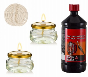 НАБОР ИЗ 2 ЛАМП, МАСЛЯНЫХ ЛАМП, СВЕЧИ, МАСЛА + ФИТИЛЯ