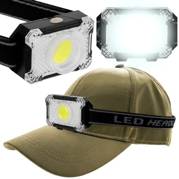 V5 LATARKA CZOŁOWA CZOŁÓWKA DIODOWA NA GŁOWĘ REGULOWANY PASEK LAMPKA LEDOWA