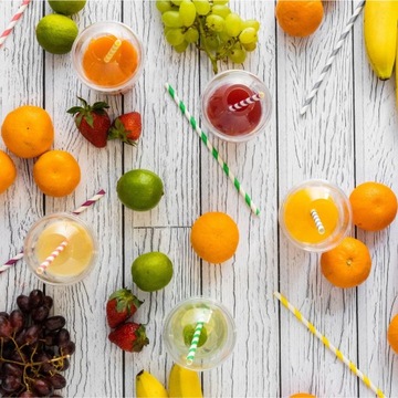 Трубочки бумажные MIX разноцветные в полоску ЭКО 195х8мм CHILDREN'S DAY 100 шт.