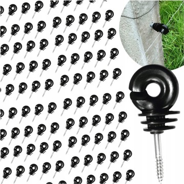 ИЗОЛЯТОРЫ ДЛЯ ОВЧАРКИ ИЗОЛЯТОР 50 ШТ, ПРИКРУЧЕННЫЕ К ПРОВОДУ ИЗ ЛЕНТЫ