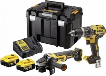 DEWALT Zestaw COMBO 18V DCD796 DCG405 2x5Ah Walizka TsTAK DCK2080P2T-QW