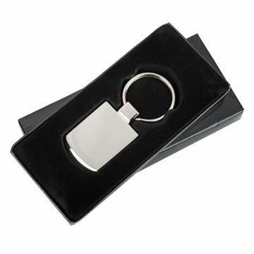 ELEGANCKI BRELOK METALOWY STARK W CZARNYM PUDEŁECZKU SREBRNY