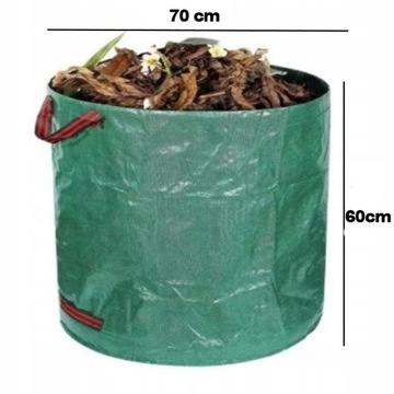 КОРЗИНА-КОНТЕЙНЕР САДОВАЯ СУМКА ДЛЯ ТРАВЫ И ЛИСТЬЕВ, БОЛЬШАЯ