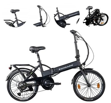 Rower Elektryczny Koła 20 Składany 250W 3 Tryby Ebike Składak Damski Męski