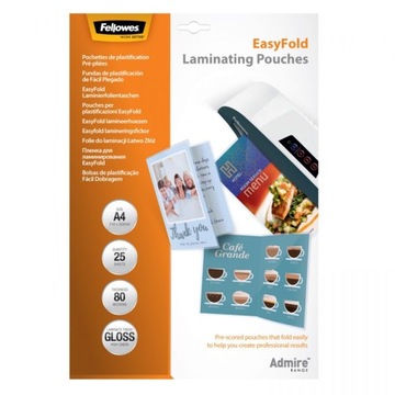 Fellowes Folia do laminowania EASY FOLD A4 80m 25s