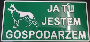 ПРЕДУПРЕЖДЕНИЕ ДЛЯ ДОСКИ, СОБАКА, Я ЗДЕСЬ ХОЗЯИН