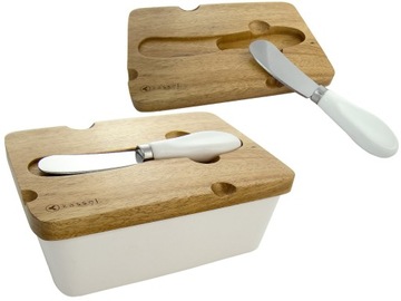 MASELNICZKA PORCELANOWA POJEMNIK TACA MASŁO KASSEL