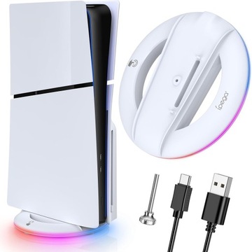 RGB STOJAK PIONOWY ORGANIZATOR STACJA ŁADUJĄCA DO PS5 SLIM 2023