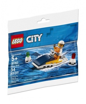 LEGO 30363 City - Łódź wyścigowa Klocki NOWE