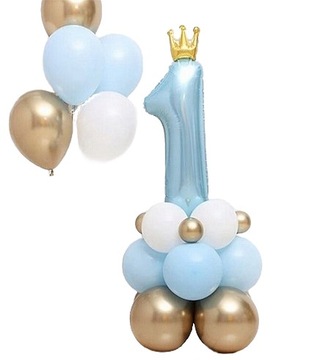 BALONY FOLIOWE URODZINY ROCZEK NIEBIESKI CHŁOPIEC