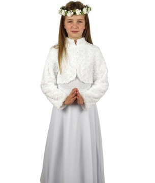 Болеро для причастия - мех для причастия, размер 134.