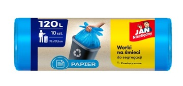 WORKI NA ŚMIECI PAPIER 120L 10 SZT JAN NIEZBĘDNY