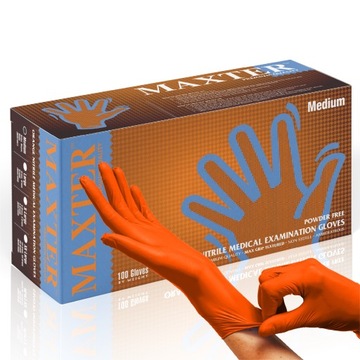 Rękawiczki Nitrylowe Maxter Max Grip L SUPER MOCNE Warsztatowe Robocze