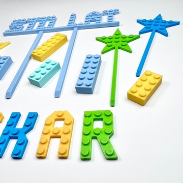 3D БУКВЫ украшения для торта блоки с буквами Украшения для торта для детей ЭКО