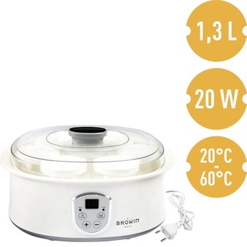 ТЕРМОСТАТ ДЛЯ ЙОГУРТНИЦЫ 20ВТ + БАНКА 801015 BROWIN