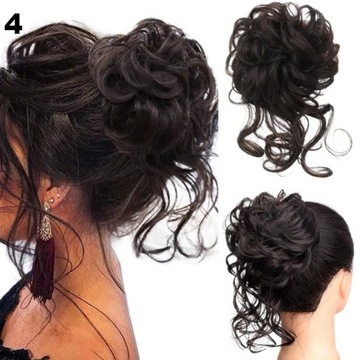 ПРИКРЕПЛЕННЫЙ БОН на резинке с резинкой BON DIN CURLY HAIR, светлый блондин, 24.