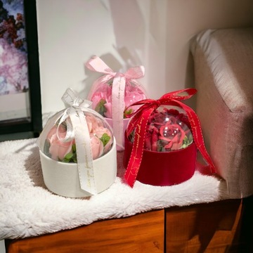 ЦВЕТОЧНАЯ КОРОБКА МЫЛО ЦВЕТЫ ПОДАРОК ​​НА ЖЕНСКИЙ ДЕНЬ, ДЕНЬ ВАЛЕНТИНА И ЖЕНСКИЙ ДЕНЬ