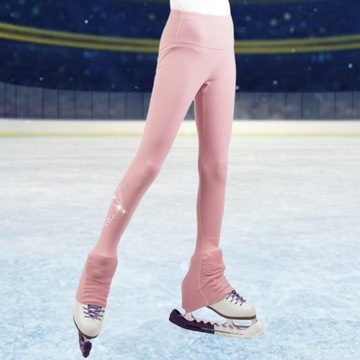 Spodnie do jazdy na łyżwach dla dziewczynek Odzież treningowa Gimnastyka Stretch Ice XXXS Różowe