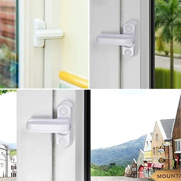 МЕТАЛЛИЧЕСКАЯ ЗАЩИТА ДЛЯ ОКОН ДВЕРИ ЗАМОК ДЛЯ ОКОННЫХ ДВЕРНЫХ РУЧОК 2 ШТ.