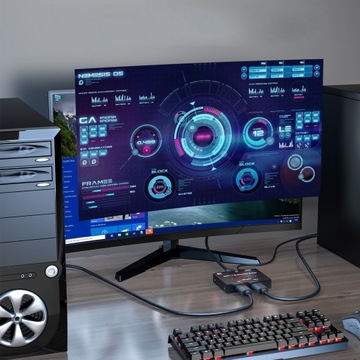 DP 1.4 SWITCH РАЗДЕЛИТЕЛЬ ПОРТА ДИСПЛЕЯ 8K