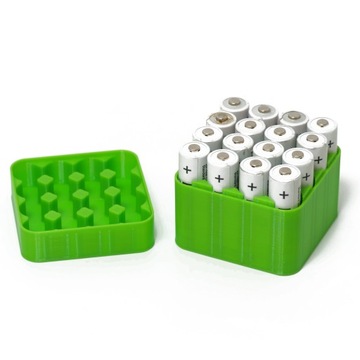 Прочный ящик для элементов и батареек AA x 16/R6.