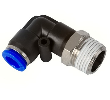 ZŁĄCZKA PNEUMATYCZNA WTYKOWA KĄTOWA 6 mm 1/4 GZ