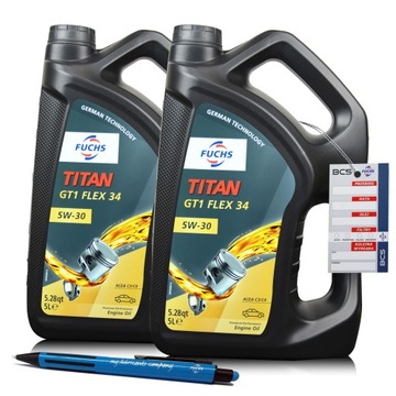 10 LITRÓW FUCHS TITAN GT1 FLEX 34 5W30 OLEJ SILNIKOWY - DYSTRYBUTOR
