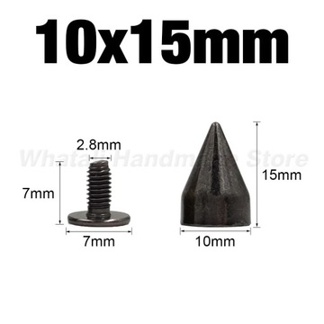 Металлические шипы и шпильки винта Gunblack для кожаного ремесла заклепок пули