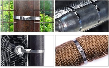 Кабельные стяжки 4,6x200 мм Кабельные стяжки из нержавеющей стали INOX 100 шт.