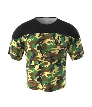 Rag Top Woodland Camo Mordex koszulka treningowa siłownia gym XXL