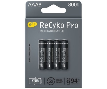 GP Recyko+ PRO R03/AAA 800mAh Series B4 1,2V Ni-MH