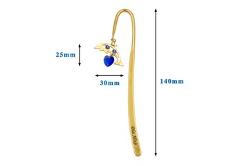 Закладка Dolphin Crystals с ГРАВИРОВКОЙ