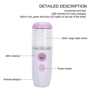 Увлажняющий спрей для лица с зарядкой от USB