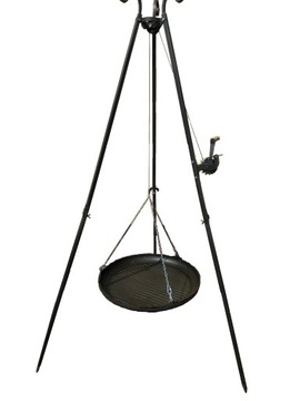 TRÓJNÓG 210CM Z PATELNIĄ ŻELIWNĄ 60CM GRILL