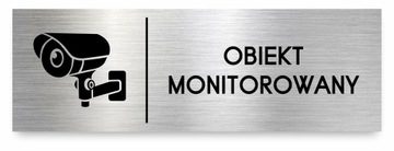 Tabliczka OBIEKT MONITOROWANY 30x10 cm DIBOND