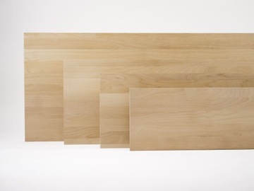 Blat drewniany solidny płyta klejona buk lamele lite 2,6x20,4x120 cm