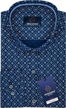 Slim-fit elegancka wizytowa PREMIUM koszula męska z lycrą z długim rękawem