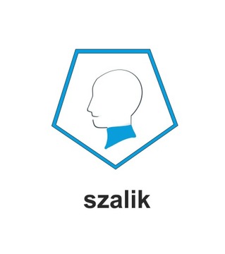 Chusta Wielofunkcyjna Komin Szalik Wilk Czarny