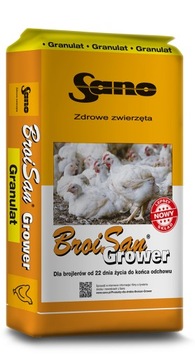 SANO GROWER 25KG KARMA PASZA DLA KUR BROJLERÓW
