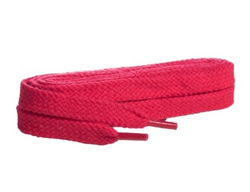 SZNUROWADŁA BAWEŁNIANE PŁASKIE 120 CM CZERWONE