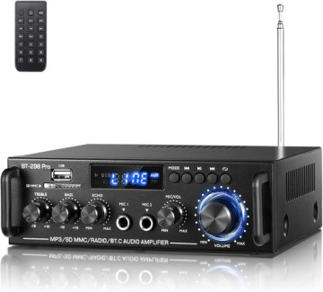 СТЕРЕО-УСИЛИТЕЛЬ HIFI 50 Вт + 50 Вт, BLUETOOTH 5.0, 2.0-канальный, АУДИОПЛЕЕР