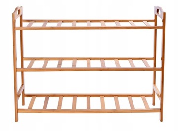 ШКАФ ДЛЯ ОБУВИ ПОЛКА ДЛЯ ОБУВИ БАМБУК КНИЖНЫЙ ШКАФ С 3 ПОЛКАМИ ДЕРЕВЯННЫЙ ОРГАНАЙЗЕР