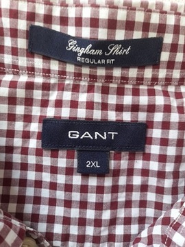 GANT OXFORD GINGHAM REGULAR FIT KOSZULA MĘSKA 2XL